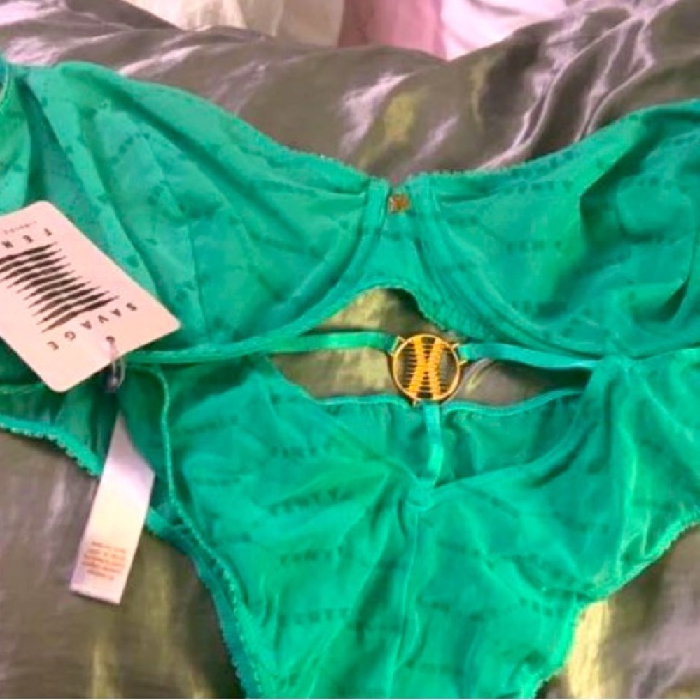 Rihanna Savage Fenty Bra and  High waist Brazilian cut panty set